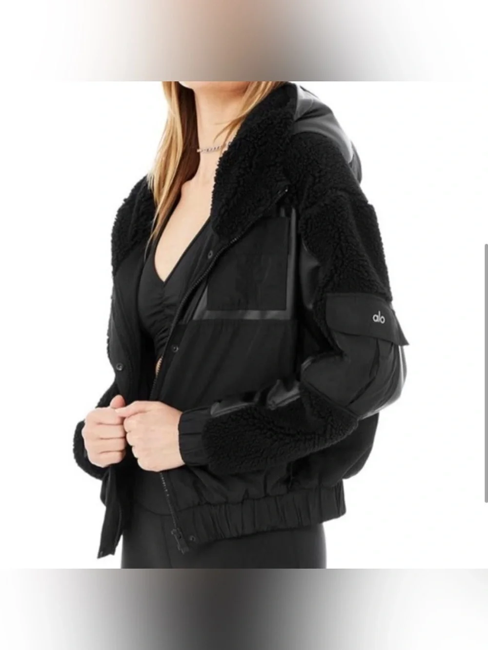 Alo Yoga Sherpa Utility Gear Jacket - Black XS